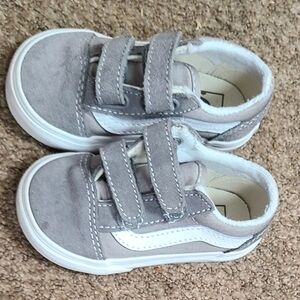 Vans Kids Shoes - Gray and White